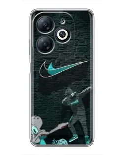 Чехол для Infinix Smart 8 с картинкой «Спортивный арт Nike»