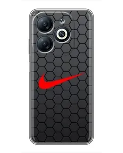 Чехол для Infinix Smart 8 с картинкой «Nike — карбоновая сетка»