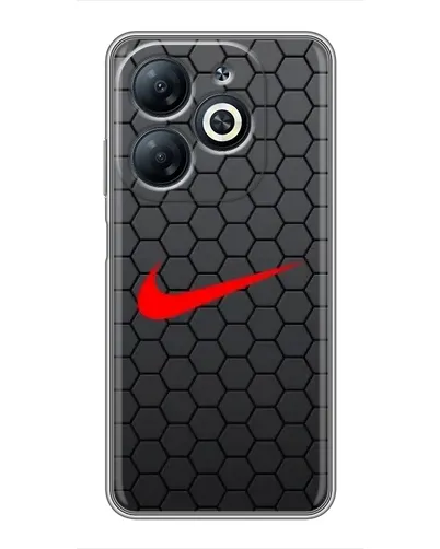Чехол для Infinix Smart 8 с картинкой «Nike — карбоновая сетка»