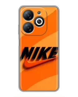 Чехол для Infinix Smart 8 с картинкой «Оранжевый драйв Nike»