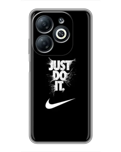 Чехол для Infinix Smart 8 с картинкой «Текстовый принт Nike»