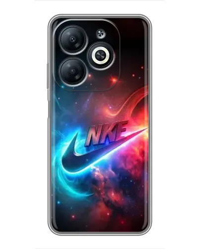 Чехол для Infinix Smart 8 с картинкой «Огненный логотип Nike»