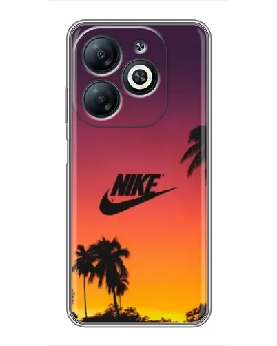 Чехол для Infinix Smart 8 с картинкой «Nike на закате солнца»