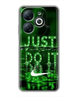 Чехол для Infinix Smart 8 с картинкой «Зеленый неоновый Nike»