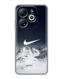 Чехол для Infinix Smart 8 с картинкой «Nike — зимние горы»