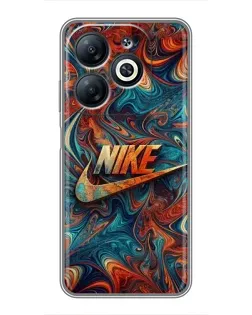 Чехол для Infinix Smart 8 с картинкой «Nike в абстракции»