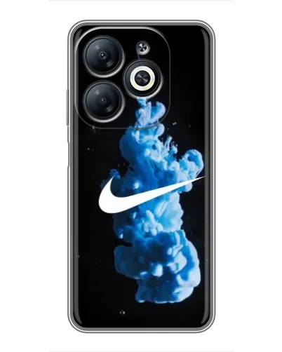 Чехол для Infinix Smart 8 с картинкой «Nike и синий дым»