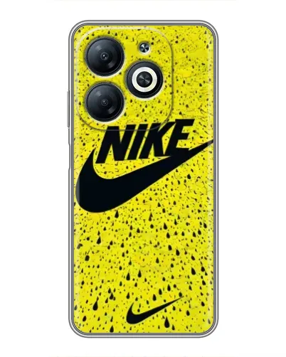 Чехол для Infinix Smart 8 с картинкой «Желтый текстурный Nike»