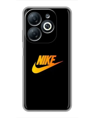 Чехол для Infinix Smart 8 с картинкой «Золотой логотип Nike»