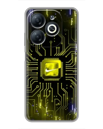 Чехол для Infinix Smart 8 с картинкой «Nike — золотая искра»