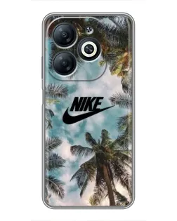 Чехол для Infinix Smart 8 с картинкой «Тропический принт Nike» Чехол для Infinix Smart 8 с картинкой «Тропический принт Nike»