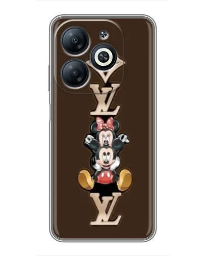 Чехол для Infinix Smart 8 с картинкой «LV и Микки Маус»