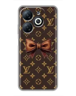 Чехол для Infinix Smart 8 с картинкой «LV с бантом»