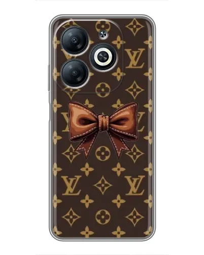 Чехол для Infinix Smart 8 с картинкой «LV с бантом»