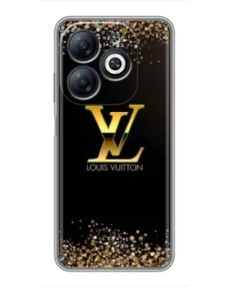 Чехол для Infinix Smart 8 с картинкой «LV — золотые искры»