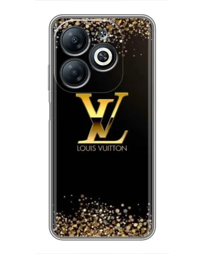 Чехол для Infinix Smart 8 с картинкой «LV — золотые искры»