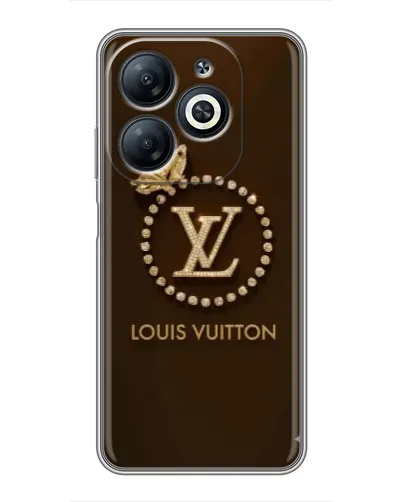 Чехол для Infinix Smart 8 с картинкой «LV — золотая печать»