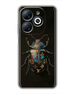 Чехол для Infinix Smart 8 с картинкой «LV — мраморный принт»