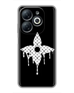 Чехол для Infinix Smart 8 с картинкой «Цветочная монограмма»