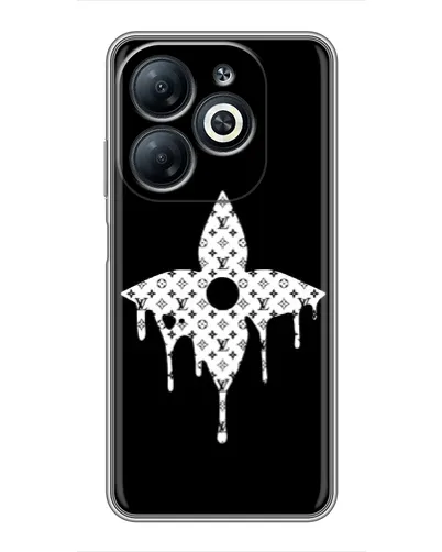Чехол для Infinix Smart 8 с картинкой «Цветочная монограмма»
