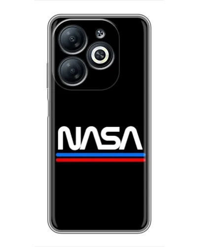Чехол для Infinix Smart 8 с картинкой «NASA — классика Red Blue»