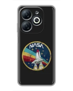 Чехол для Infinix Smart 8 с картинкой «NASA — эмблема миссии»
