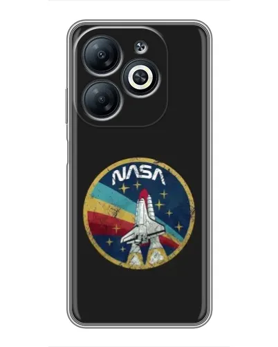 Чехол для Infinix Smart 8 с картинкой «NASA — эмблема миссии»