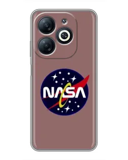 Чехол для Infinix Smart 8 с картинкой «NASA — ретро космос»