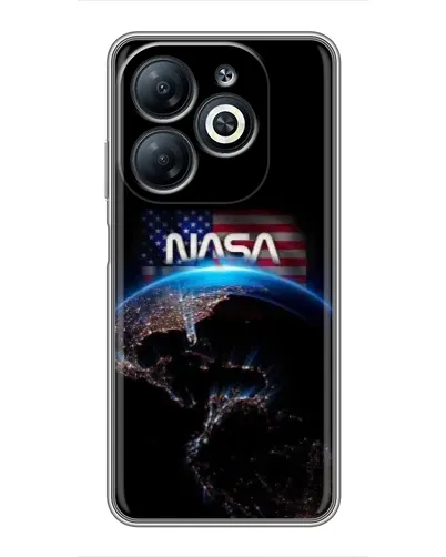 Чехол для Infinix Smart 8 с картинкой «Земля из космоса NASA»
