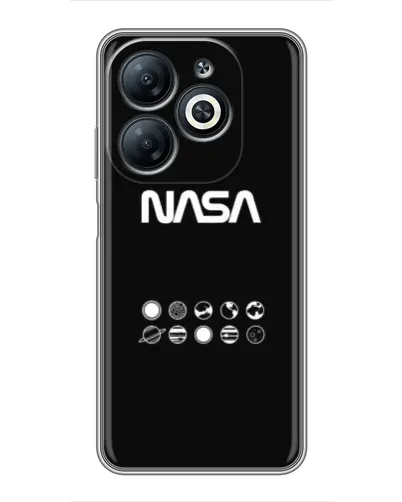 Чехол для Infinix Smart 8 с картинкой «NASA — технический принт»