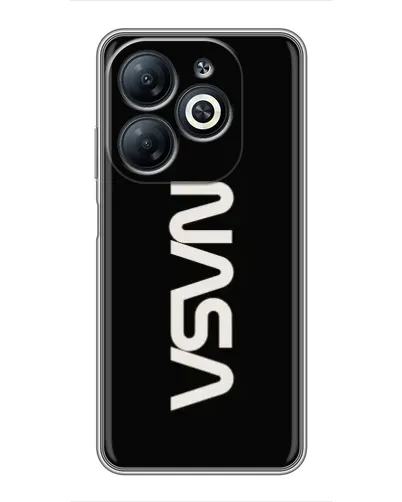 Чехол для Infinix Smart 8 с картинкой «NASA — вертикальный логотип»