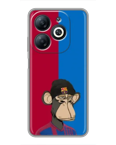 Чехол для Infinix Smart 8 с картинкой «Bored Ape — фанат Барсы»