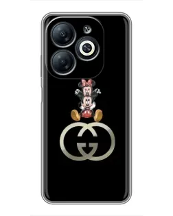 Чохол для Infinix Smart 8 з картинкою «Мінні Маус на лого»