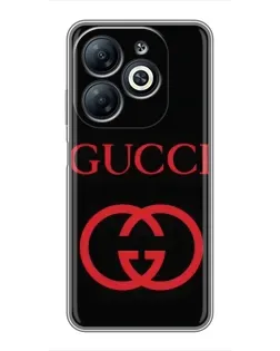 Чохол для Infinix Smart 8 з картинкою «Gucci — червоний логотип»
