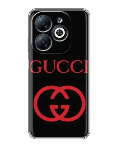 Чохол для Infinix Smart 8 з картинкою «Gucci — червоний логотип»