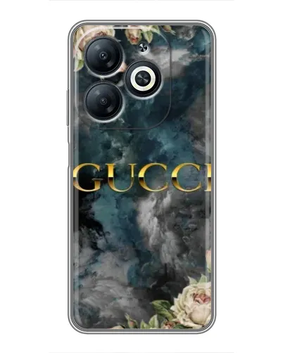 Чохол для Infinix Smart 8 з картинкою «Абстрактні квіти Gucci»