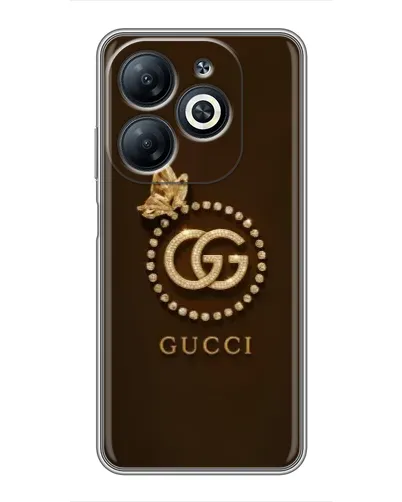 Чохол для Infinix Smart 8 з картинкою «Gucci — золотий метелик»