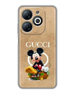 Чохол для Infinix Smart 8 з картинкою «Міккі Маус Gucci — крафт»