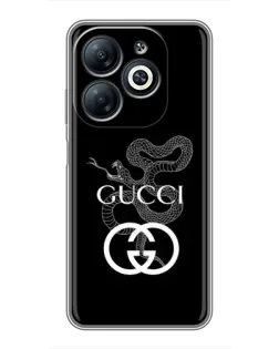 Чохол для Infinix Smart 8 з картинкою «Gucci — срібна змія»
