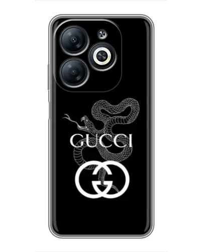 Чохол для Infinix Smart 8 з картинкою «Gucci — срібна змія»