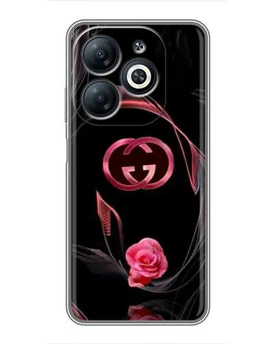 Чохол для Infinix Smart 8 з картинкою «Gucci — неонова троянда»