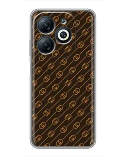 Чохол для Infinix Smart 8 з картинкою «Gucci — золоті діагоналі»