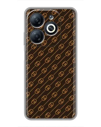 Чохол для Infinix Smart 8 з картинкою «Gucci — золоті діагоналі»