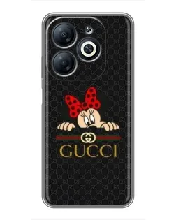Чохол для Infinix Smart 8 з картинкою «Мінні Маус Gucci — чорний»