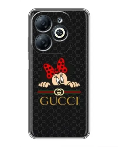 Чохол для Infinix Smart 8 з картинкою «Мінні Маус Gucci — чорний»