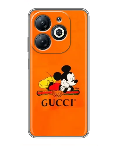 Чехол для Infinix Smart 8 с картинкой «Микки Маус Gucci — оранж» Чехол для Infinix Smart 8 с картинкой «Микки Маус Gucci — оранж»