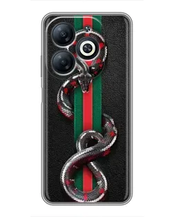Чехол для Infinix Smart 8 с картинкой «Gucci — змея на полосе»