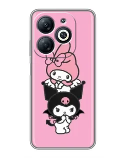 Чехол для Infinix Smart 8 с картинкой «My Melody и Kuromi»