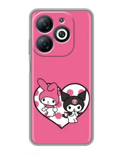 Чехол для Infinix Smart 8 с картинкой «Kuromi и My Melody»