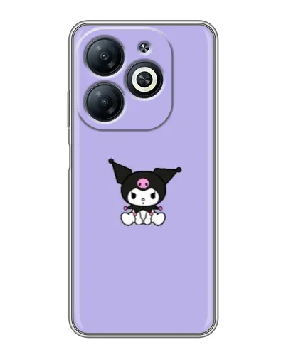 Чехол для Infinix Smart 8 с картинкой «Kuromi — фиолетовый минимализм»